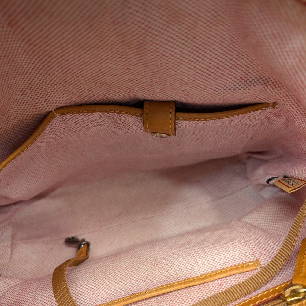 Dooney & Bourke Dillen Double Pocket Leather Satchel Bag - Picture 4 of 11